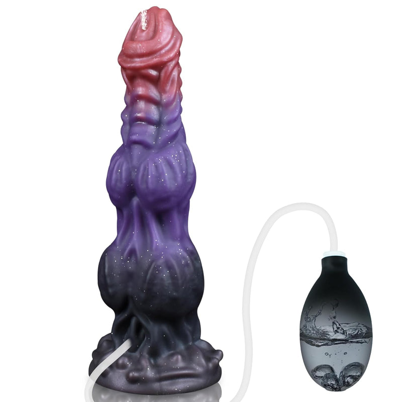9.6" Monster Dildo Squirting Fantasy Dildo With 2 Big Knots, Huge Dildo Thick Anal Dildo With Strong Suction Cup, Horse Dildo Dragon Animal Dog Dildo Knot Ejaculating Dildo, Adult Toys For Women Men