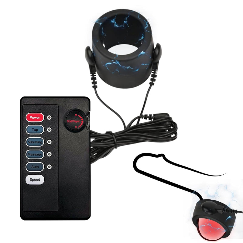 Electric Shock Chastity Sissy Toys Silicone Testicle Crusher Cbt Estim For Men Bdsm Cock And Ball Torture Penis Stretcher Stretche Adjustable Male Chastity Devices Cock Ring Bondage Gear Sex Kinky