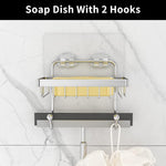 Shower Caddy 3 Pack-Shower Bathroom Shelves Rack,Rustproof Wall Mounted SUS304 Stainless Steel-No Drilling,Adhesive Shower Shelf Suction Cup Shower Basket Organizer-Silver