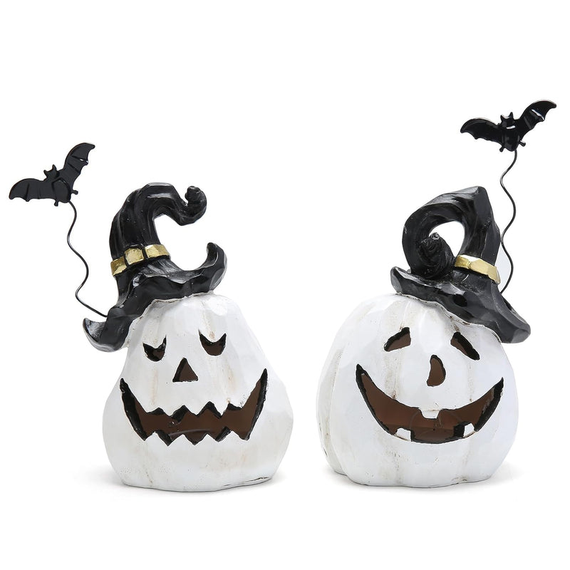 Halloween Resin Pumpkin Duo Set Decorations Elevate Your Fall Season Decor Wit