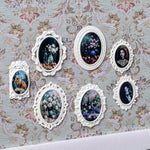 7 Pcs Miniature Picture Frames for 1:12 Scale Dollhouse Decor, White