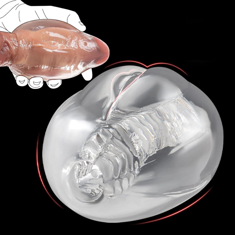 Pocket Pussy Stroker With Lifelike Shape Masturbation Egg, Male Masturbator Sex Dolls With Anal Textured Channel, Portable Silicone Pussies Masturbation Cup Adult Sex Toys For Men Penis Glans Trainer