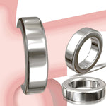 Stainless Steel Penis Rings For Men Weight Metal Cock Ring For Harder Longer Stronger Erections - Erection Enhancing Sex Toy 4.9 Oz (S: 1.5 Inch)