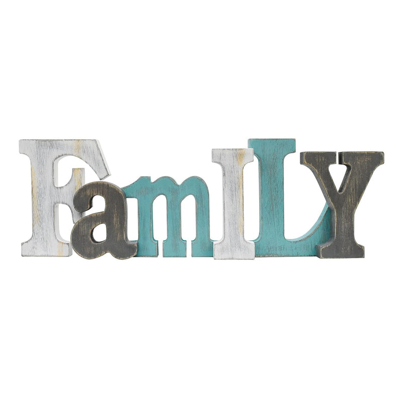 Wooden Letters Sign Decorative Wood Block Signs Freestanding Word Cutout Distr