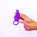 Natalie'S Toy Box The Cock Hopper Cock Ring & Bullet Vibrator, 2In1 Rechargeable Waterproof Massager For Penis, Perineum, Clitoral Or Nipple Stimulation, 10 Functions, Abs Silicone Adult Sex Toy