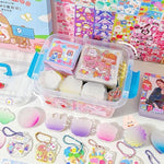 464 Pcs Guka Laser Sticker Set Combination, Various Shapes of Gupan Material Bags for Girls to DIY