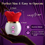 Vibrator Adult Sex Toys For Women Rose 3In1 Mouth-Shaped Sucking Vibrator, 10 Tongue Licking 3 Sucking Nipples Anal Clit Sucker Vibrater, G Spot Vibrators Powerful Clitoral Stimulator Couples Sex Toys