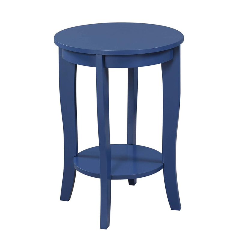 American Heritage Round End Table, Cobalt Blue