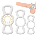 Silicone Cock/Penis Rings Set With 3 C-Ring Set - Helps Create Firmer And Thicker Erections - Side Tabs For Easy Removal And Adjustment Adult Sex Toys For Men Or Couple White