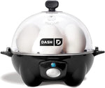 Rapid Egg Cooker: 6 Egg Capacity Electric Egg Cooker for Hard Boiled Eggs, Poached Eggs, Scrambled Eggs, or Omelets with Auto Shut Off Feature - Black