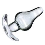 Glass Anal Plug Crystal Butt Plug For Advanced & Beginner?Sex Toys For Women Men Transparent Sex Bed Game Toys(A)