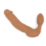 Stout Silicone Strapless Strap-On, Harness-Free Double Dildo (Without Vibrator) Thick Size: 5.75 X 1.75 Inches In Cocoa Tan