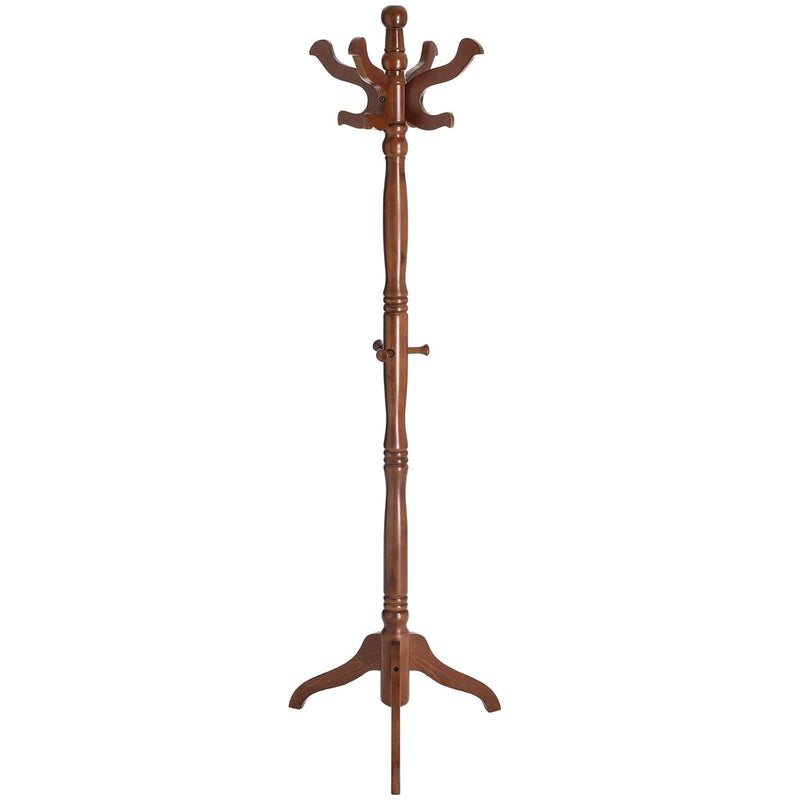 Coat Rack Free Standing With 11 Hooks, Wooden Hall Tree Coat Hat Tree Coat Hol