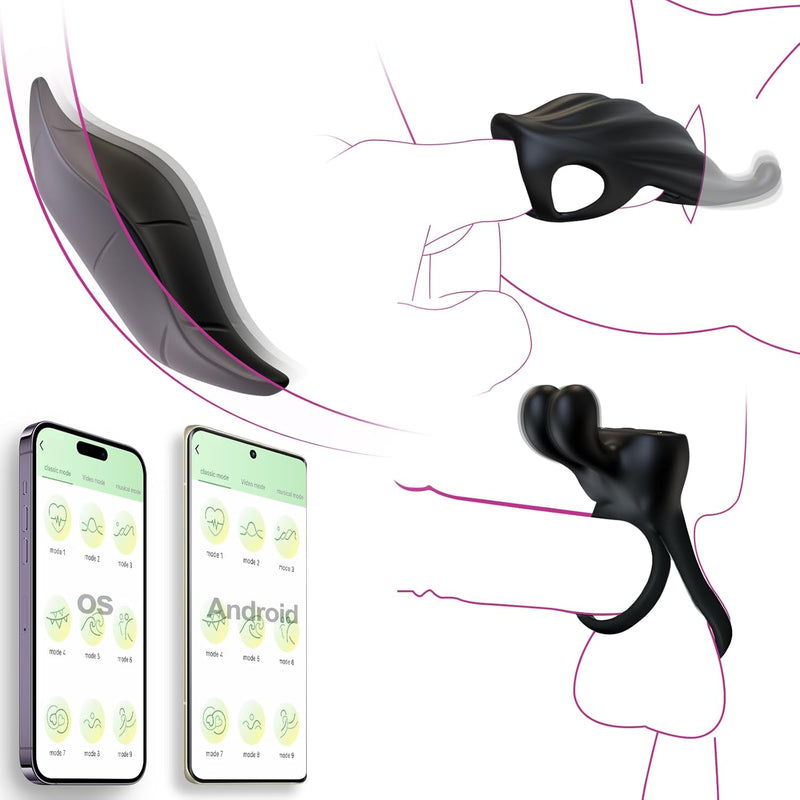 Vibrating Cock Ring 3 Pcs Couples Sex Toys With App Remote Control Clitoral Stimulator Panty Vibrator Finger Vibrator Mini Vibrator Pleasure Penis Ring Vibrator Adult Sex Toys For Women