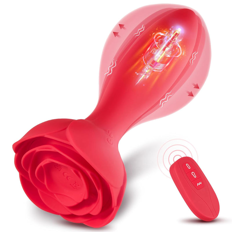 Inflatable Vibrating Butt Plug For Adults - Anal Plug Sex Toys Remote Control Anal Vibrator With Automatic Inflation And 10 Vibrating Modes For Man Woman Male Pleasure Prostate Massager