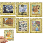 6PCS Miniature Framed Art Dollhouse Wall Art Set