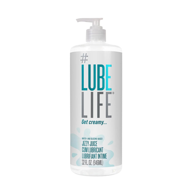 Lubelife Jizzy Juice Cum Lube Thick, Creamy Lube For Men, Women & Couples – Realistic Look & Feel, Hybrid Formula, Hypoallergenic Personal Lubricant, 32 Fl Oz