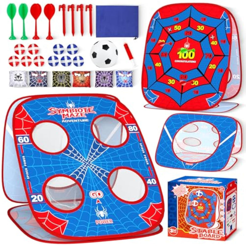 Spider Bean Bag Toss Game For Kids 4-8, Cornhole Board Outdoor Toys For Toddlers Party Carnival Outside Games Toy Christmas Birthday Gifts For Kid Boys Girls 3 4 5 6 7 Year Old