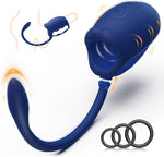 Male Masturbator with Vibration, Detachable Plug & Adjustable Ring