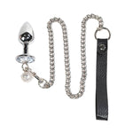 Traction Chain Metal Anal Plug Bell Butt Plug With Jewelry Base Sm Role Play Adult Sex Toy