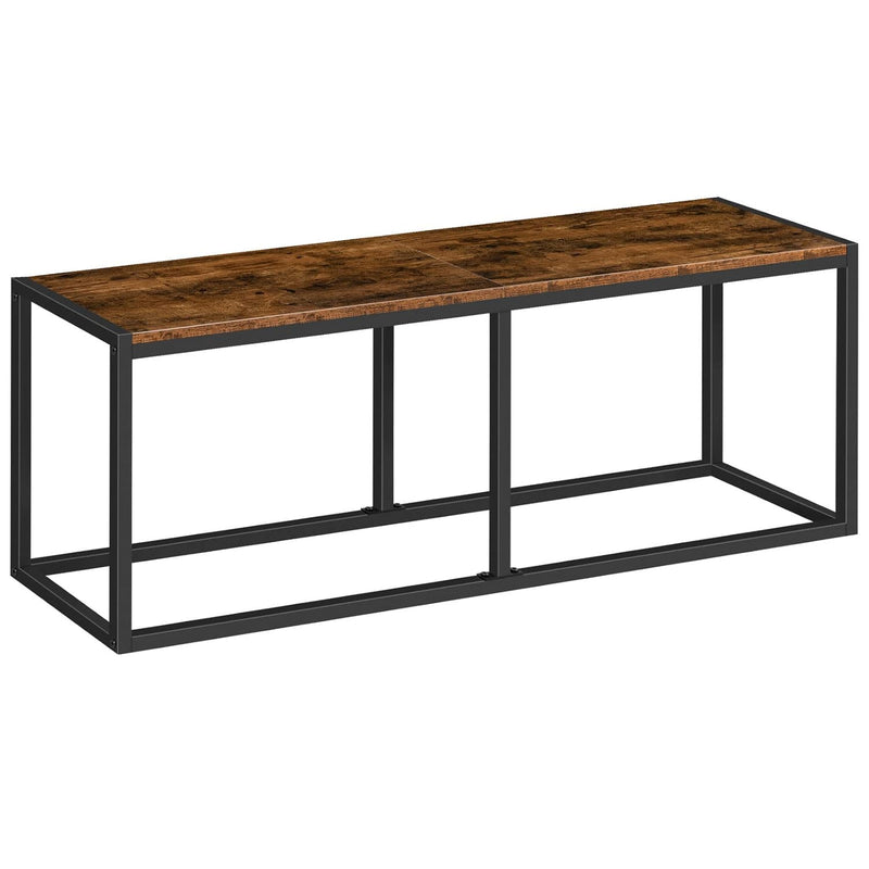 Dining Bench, 47.2 Inch Table Bench, Industrial Style Indoor Bench, Steel Fram