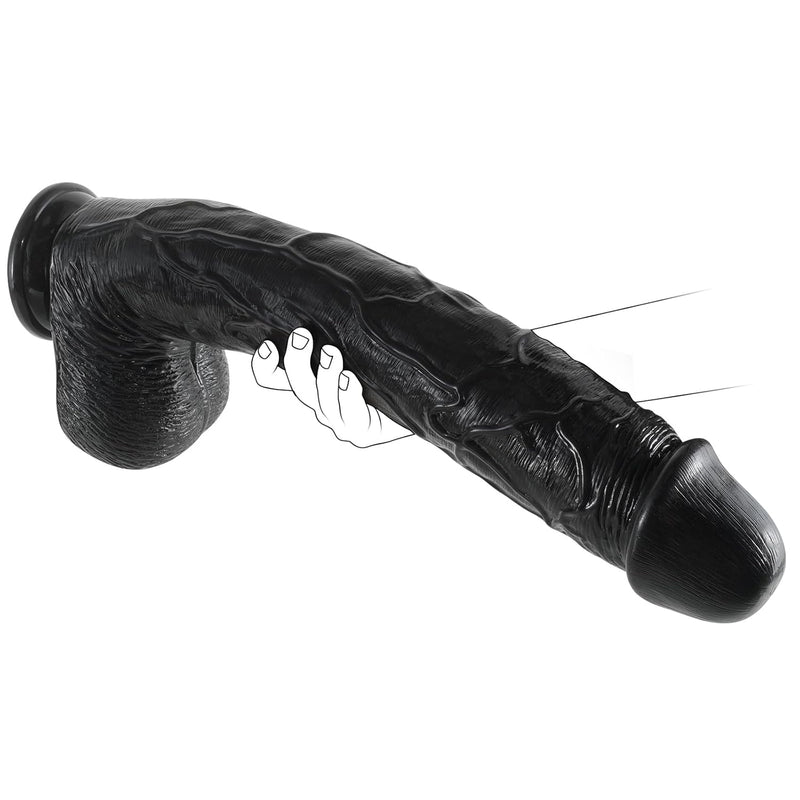 20.3 Inch Extra Large Long Dildo, 3.5'' Diameter Huge Thick Dildos With Realistic Veins & Full Shaped Balls For Anal Play, Big Monster Cock Fake Penis Anal Plug Adult Sex Toy For Women Men Gay