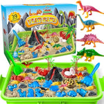 Sensory Bin, Dinosaurs Kit With Sensory Sand, Play Sand Pretend Play Beach Toy, Sandbox For Girls And Boys