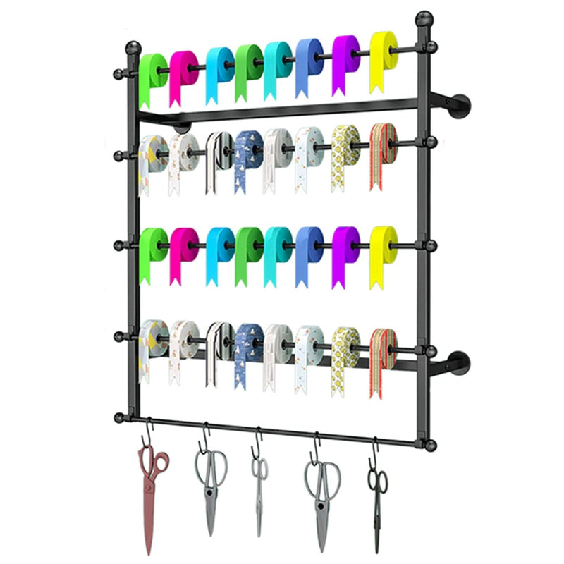 Wall Mounted Ribbon Rack, 5Tier Multifunctional Display Organizer Ideal For Wrap