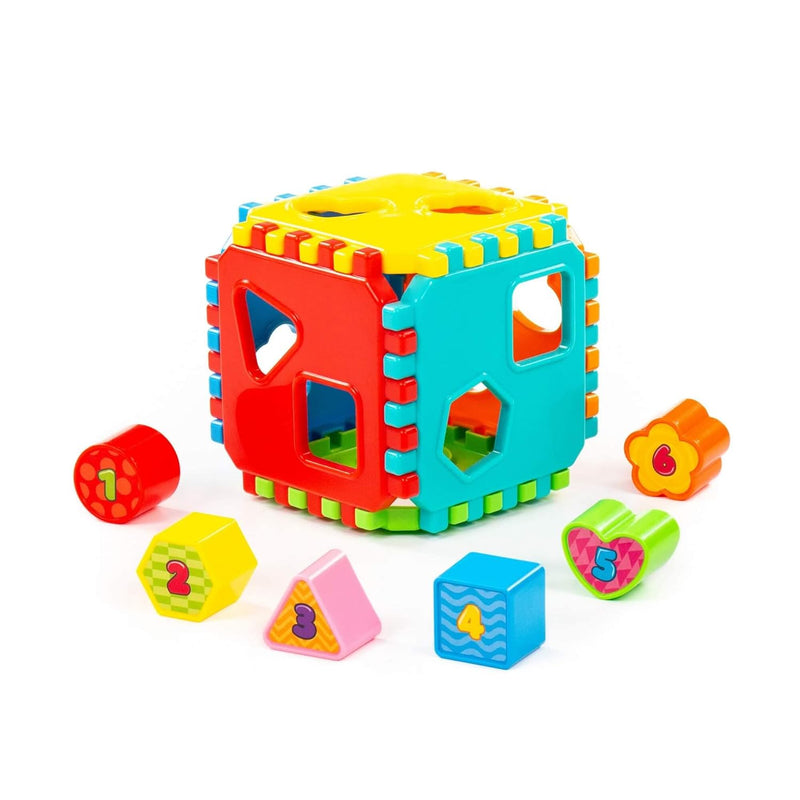 Shape Sorting Cube With 6 Number Blocks, Safe For Kids Shape Sorter, Best S