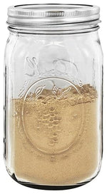 Wide Mouth 32-Ounces Quart Mason Jars with Lids and Bands, (2 Jars)