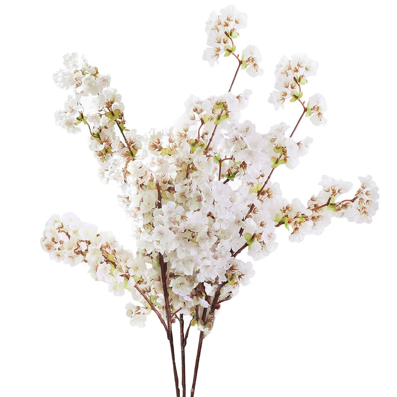 Silk Cherry Blossom Branches, Artificial Cherry Blossom Tree Stems Faux Cherry