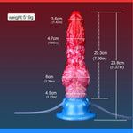Squirting Dildo Inflatable Dog Big Knot Dildo 9.2 Inch Soft Silicone Big Butt Plug