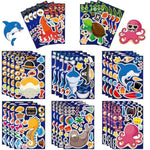 32 Pack Sea Animal Make-a-Face Stickers, Underwater Party Favors & Kids Crafts