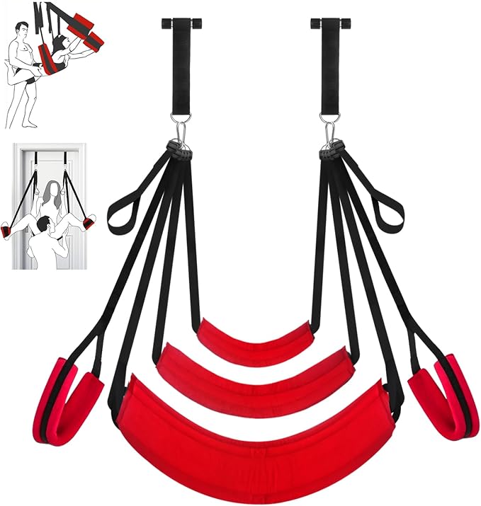 Adjustable Couples Suspension Swing with Wide Padded Seat