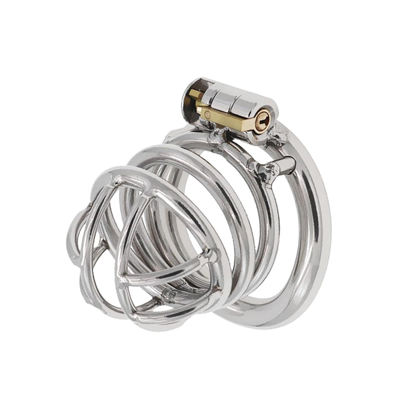Chastity Device Ergonomic Stainless Steel Small Male Chastity Lock Cock Cage Adult Game Sex Toy Chs164?1.97 Inch / 50Mm?