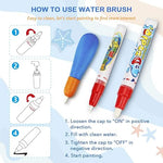 Reusable Water Doodle Mat for Kids with Drawing Pens and Templates
