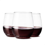 POP 14oz Vino SET OF 12, Recyclable, Unbreakable & Crystal Clear Plastic Wine Glasses, 12 Count (Pack of 1)