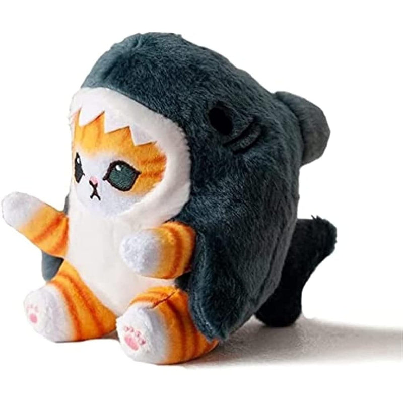 Cute Shark Cat Plush Toy, 8'' Cat Face Shark Stuffed Animal Plushies Doll,