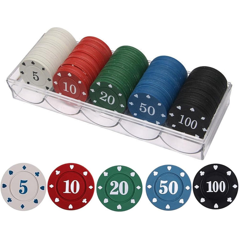 Poker Chips Set,Poker Chips With Denominations,Plastic Learning Counters Di