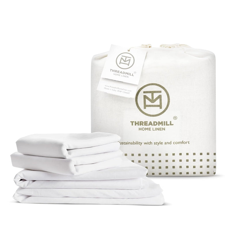 Organic Cotton Bed Sheet Set - Soft & Natural - Cool Cotton Sheets - Includes