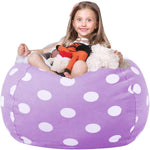 Stuffed Animal Storage Bean Bag Chair Cover For Kids | Stuffable Zipper Beanba