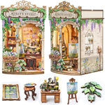 DIY Miniature 3D Wooden Book Nook Kit - Handcrafted Wooden Puzzle for Adults and Teens
