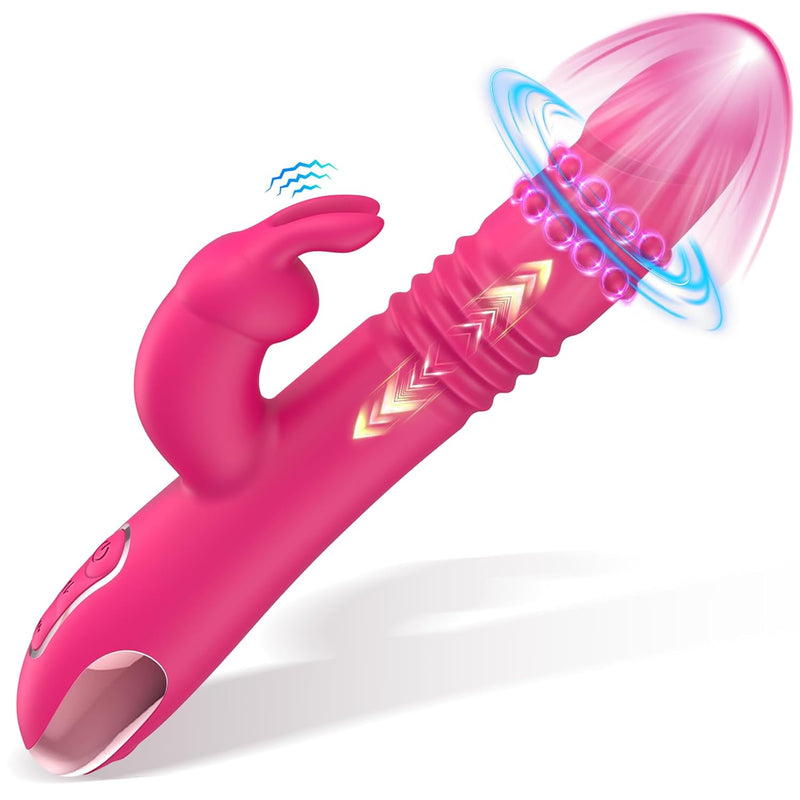 Vibrators Thrusting Vibrator For Women - 9.9" Vibrator Dildo Adult Toys, Vibradores, Sex Toy Beaded Rabbit Vibrators With G Spot & Clitoris Stimulator, Female Sex Toys, Juguetes Sexuales