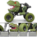 Remote Control Dinosaur Car For Kids Boys, 2.4Ghz All Terrain Remote Control Dinosaur Truck With Light, Rechargeable 4Wd Off Road Rc Car Toys For Kids 3 4 5 6 7 8-12 Year Old Boys Girls Birthday Gift