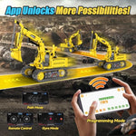 Robot Building Kits, 5-In-1 Stem Toys For Boys Age 8-14, App & Remote Control Excavator Kids Construction Toys, Programmable Erector Sets, Educational Robotic Kit Gifts For Girls Boys (555 Pcs)
