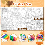 Giant Autumn Coloring Tablecloth for Kids - Fall Season Poster