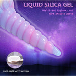 Monster Unicorn Dildo, 7.99 Inch Thick Silicone Anal Dildo, Fantasy Glow In The Dark Dildo, Suction Cup Dildo, Adults Anal Sex Toys, Flexible And Soft Beginner Dildo