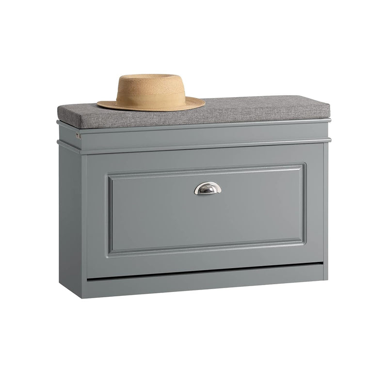 Fsr82-L-Hg, Grey Hallway Shoe Bench Shoe Rack Shoe Cabinet With Flip-Drawer An