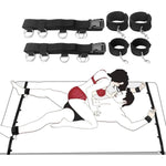 Bed Bondage Restraints Kit Sex Restraining Bondage Bdsm Kit Restraints Sex Straps Collection And Ankle Cuffs Tied Down On Bed Bondaged Adult Kit Sm Toys