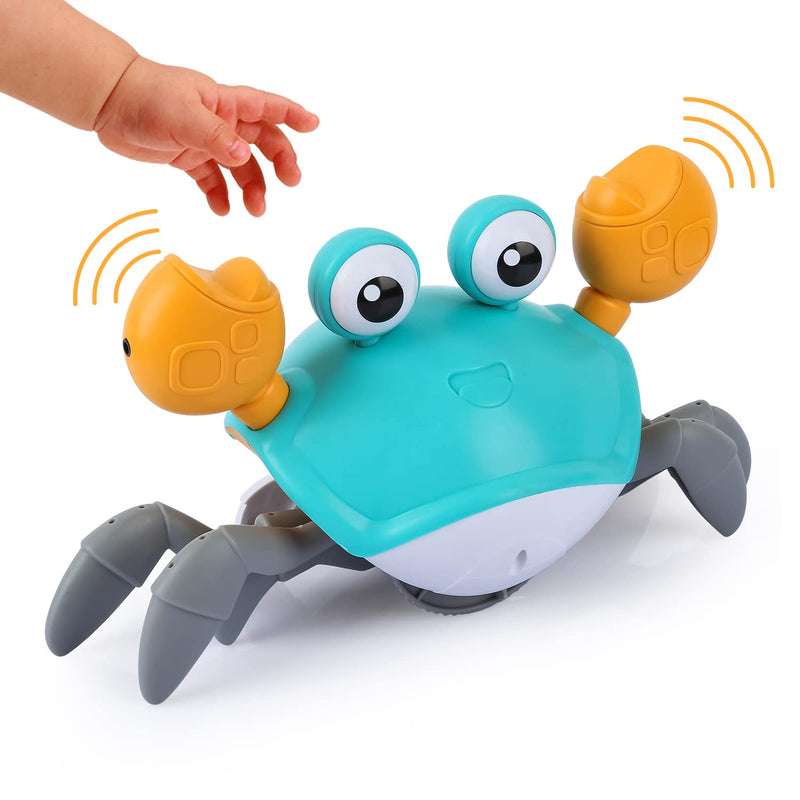 Crawling Crab Baby Toys With Music & Light, Tummy Time Interactive Toddler